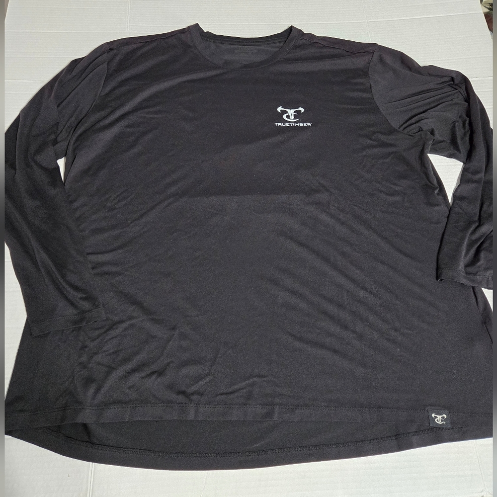 Black 2XL Truetimber Graphic Moisture Wicking Long Sleeve  TShirt